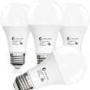 evelor 4-Packs A19 LED Light Bulbs,100 Watt Equivalent 5000K Daylight Bright Bulbs Efficient 13W,1500 Lumens E26 Base, Non-Dimmable, 15000-Hour Lifespan for Bedroom, Living Room, Office