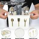 Rainmae Silverware Utensil Caddy, Cutlery Utensil Holder Organizer for Kitchen Countertop Holder Silverware Organizer Caddy for Countertop and Party Use, Holds Fork, Knife, Spoon