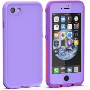 Diverbox for iPhone SE 2020 Waterproof Case iPhone 8 Waterproof Case,Waterproof Shockproof IP68 Full-Body Sturdy Case Built-in Screen Protector for Full Sealed Cover 4.7 in (Purple)