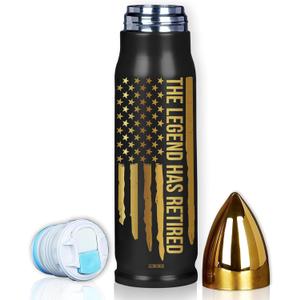 Retirement Gifts for Men, Fathers Day, 250th Anniversary USA, Birthday Gift Ideas, The Legend Has Retired Tumbler, 17oz Insulated Tumbler with Patriotic American Flag Design