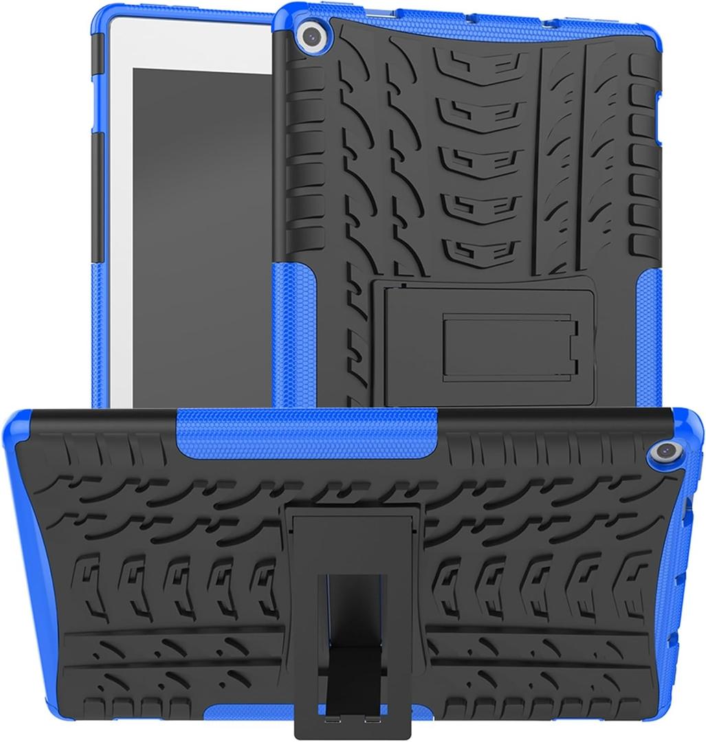 for F ir e HD10/ hd 10 Kids Tablet Case 2019 2017 Release 9th 7th Generation Kickstand Heavyduty Cover [ NOT fit 13th 11th Gen 2023 2021] (Blue)