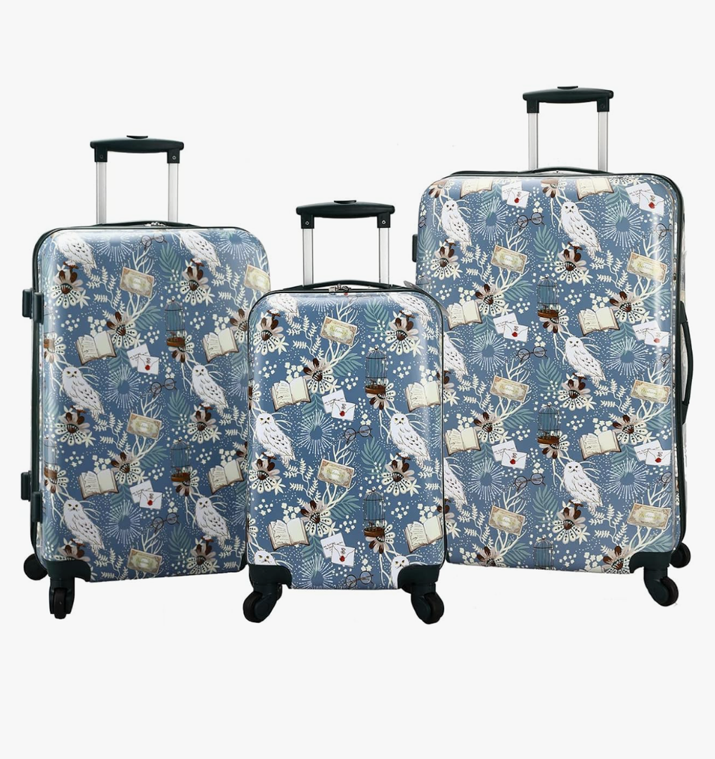 Bioworld Harry Potter 4 Wheel 3 Piece Luggage Set