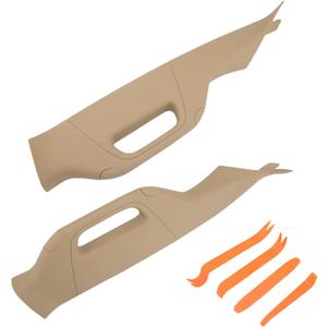 2 x HQPASFY A Pillar Grab Handle Interior Trim 1 Pair, Compatible with 2011-2016 Ford F250 F350 F450 F550 Super Duty, Replace# BC3Z-2503599-AA, BC3Z-2503598-AA, Left Right Driver Passenger Side (Tan)
