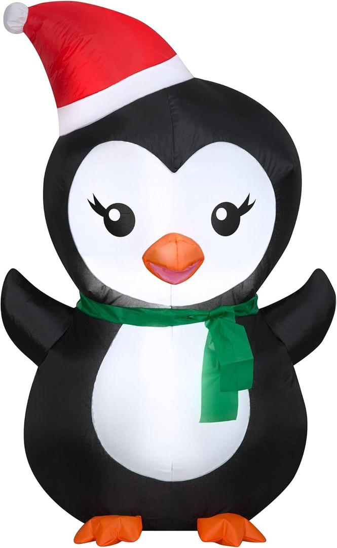 Holiday Time Playful Penguin Inflatable 3.5 Foot Tall Decoration