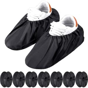 Frienda 8 Pairs Non Slip Reusable Shoe Covers Waterproof Boot Covers for Household Carpet Floor Protection Machine Washable (Large)