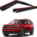 AUXKO Rain Guards for Hyundai Santa FE 2024 2025 2026, Window Vent Visor Accessory - 3M Tape Rain Guard Window Visors for Santa FE Car Windows, Tape-On Side Window Wind Deflectors & Visors Smoke (Black)