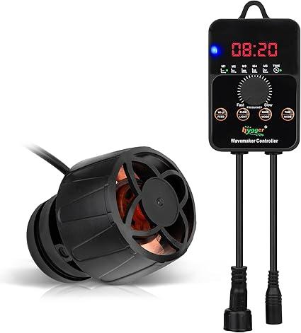 hygger 24/7 Mode Aquarium Wave Maker,6000LPH Fish Tank Wave Maker with Intelligent Controller, 8W Quiet Magnetic Powerhead Aquarium Circulation Pump for 200-380L Freshwater Saltwater Tanks