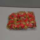 16 PCS Poinsettia Flower Artificial Poinsettia Christmas Decorations Glitter Poinsettias Christmas Ornaments Christmas Tree Flower Decorations with Clips DIY Xmas Wreath Holiday Weed Home Party Decor (Red)