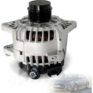 373002B760 12V 110A Alternator Replacement Compatible with Hyundai V-eloster 1.6L 2013 2014 2015 2016 2017, Kia Forte Koup Forte5 Rio Soul 2012-2017, CW, 6-GroovePulley, Replace# 37300-2B760 2616559