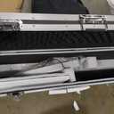 MWE Portable Photo Booth Machine Stand Compatible with Any Ipad with Software APP and Remote Control, RGB Ring Lights Music Sync, Free Custom Logo,Flight Case with Wheels (White, Light Box)