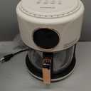 COOK WITH COLOR Colorful 1200W 4Qt Air Fryer: Glass Basket, Dishwasher Safe, 60min Timer, 6 Presets, Temp Control 175F-400F, 4 QT, Greige (Medium)