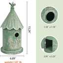 Metal Hanging Birdhouses for Outdoors Bird Houses for Outside Unique Bird Nest for Bluebird Wren Chickadee Sparrow Bird Nest Box for Garden Patio