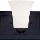Livex Lighting 6493-04 Transitional Three Light Bath Vanity from Ridgedale Collection in Black Finish