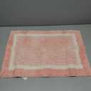 CozeCube Bath mats for Bathroom Non Slip, Fluffy Shaggy Bath Rugs for Bathroom Washable, Soft Absorbent Microfiber Bath Rugs for Shower Sink, Pink Christmas Rugs, Blossom Pink, 16" x 24"