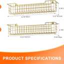 Spice Rack, 4-Pack Seasoning Organizer Wall Mount for Kitchen Storage Organization, Spice Holder Shelf Saving Space for Cabinet, RV, Pantry, Gold