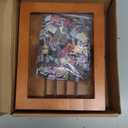 Stress Relief Mini Bookshelf Decoration Box with 300pcs Mini BooksMiniature Library for Book Lovers,Christmas Gifts for Family and FriendsEnd of Year Gifts for Children (Brown)