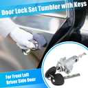 X AUTOHAUX 1 Set Door Lock Cylinder Set Kit with 2 Keys for Kia Optima 2011-2018 Left Driver Side Door Lock Set Tumbler with Key 819702TA00 81970-2TA00 LH Metal