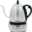 Bonavita Gooseneck Electric Kettle, Stainless Steel Water Boiler, Digital Variable Temp, Precise Pour Control, 6 Preset Temps for Pour-Over Coffee & Tea, Caf, Home, 1 Liter, Stainless Steel Base