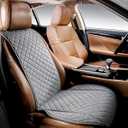 IVICY Linen Car Seat Cover for Cars - Soft & Non-Slip - Front Car Seat Protector Covers for Most Automotive, Vans, SUVs, Trucks - 1 Unit - Gray (GRAY WS LN)