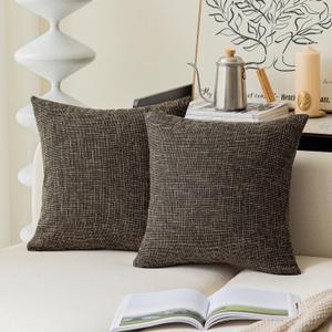 Kevin Textile Linen European Throw Pillow Sham Super Soft Star Cushion Cover for Bench, 20"x20" (50x50cm), Black Gold