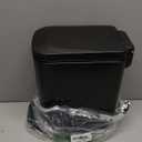 TIPGO Slim Bathroom Trash Can with Lid Soft Close, Step Pedal, 6 Liter / 1.6 Gallon Stainless Steel Trash Bin, Small Garbage Cans for Bedroom, Office, Kitchen (Matte Black)