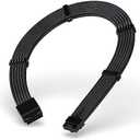 EZDIY-FAB GPU Power Sleeved Cable Extension, 16pin(12+4) 12VHPWR PCIe 5.0 Connector Male to Female for RTX 3090Ti 4070Ti 4080 4090, with Cable Combs-16AWG/Black