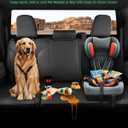 For Chevy Silverado & GMC Sierra Leather Seat Covers, Crew Cab 1500 2019-2026, 2500HD 3500HD 2020-2026, Custom Fit Truck Seat Cover Full Set, Black (W/O Rear Cupholder/Seatback Storage)