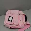 Zipper Binder 3 Ring 3-inch with Shoulder Strap & Backpack Straps, 700 Sheets Capacity Multiple Pockets Large Zip Up Binder File Folder Bag Fits 13 Inch Laptop, Pink