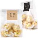 Cellophane Treat Bags Cookie bags for Packaging Clear Gift Bag with Stickers for Cookies, Candy, Chocolates(Black Dot, 9x3.2inch)