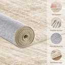 7x9 Area Rug Living Room: Washable Large Neutral Soft Rug Farmhouse Stain Resistant Indoor Non-Slip Floor Carpet for Bedroom Nursery Kids Playroom Office Dining Room Dorm- Beige