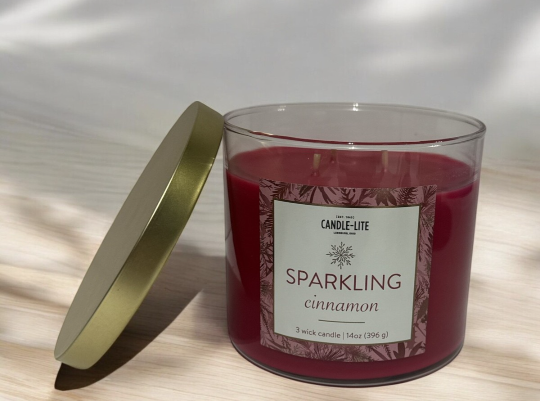 CL 14Ooz 3wick Candle Sparkling Cinnamon 2 Pack