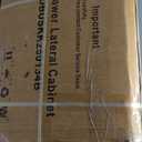 DUMOS Lateral File Cabinet with 3 Drawers Rolling Filing Cabinets Under Desk Storage Printer Stand Wood Organizer with Wheels Adjustable Shelf for Office Home Small Space, Black