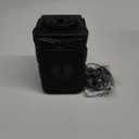 iLive ISB202B ISB202B Portable 8-in. 10-Watt Bluetooth Rechargeable Party/Karaoke Tailgate Speaker with Party Lights and Wired Microphone