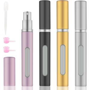 4pcs Mini Perfume Travel Bottle, Perfume Atomiser Refillable, 5ML Spray Bottles, Portable for Travel Holiday, Outdoor Activities and Business
