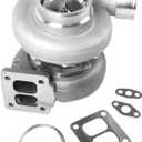 Universal Turbo Turbocharger Compatible with GT45 T4, Turbo Charger Kit 0.66 A/R 600+HP Boost for 4.0L-6.0L Engine with Flange