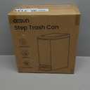 Cesun Small Bathroom Trash Can with Lid Soft Close, Step Pedal, 6 Liter / 1.6 Gallon Stainless Steel Garbage Can with Removable Inner Bucket, Anti-Fingerprint Finish (Gray)