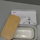 Sweese Small Butter Dish with Lid for Countertop, Airtight Butter Keeper Holds Up to 1 Sticks of Butter, Porcelain Butter Container for Kitchen Decor and Accessories for Kitchen Gift, White