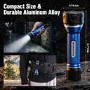 WORKPRO Rechargeable Flashlight High Lumens, Aluminum IPX7 Waterproof Compact Flash Light, Super Bright 3 Mode LED Handheld Flashlight for Home, Camping, Hiking, Emergency