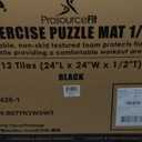 ProsourceFit Exercise Puzzle Mat -inch, EVA Interlocking Foam Floor Tiles for Home Gym, Workout Equipment, Kids Play Areas, Black, 48 SQ FT - 12 Tiles