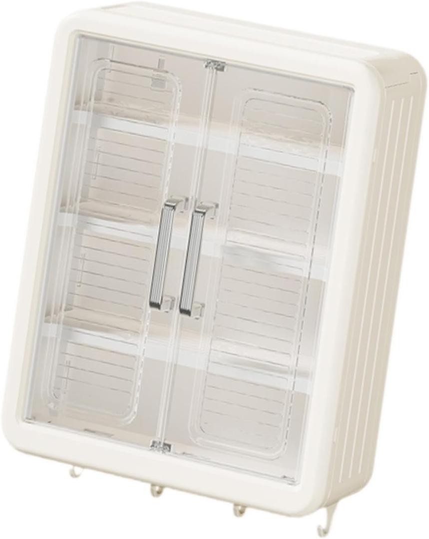 Bathroom Cabinet Make up Organizer Wall Mount Adjustable Layer Storage Rack for Living Room Home Decoration