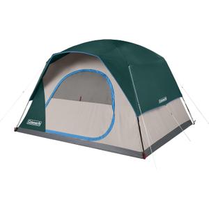 Coleman Skydome Camping Tent with 5 Minute Setup, 2/4/6/8 Person Weatherproof Tent with Rainfly & Carry Bag, 20% More Headroom Than Traditional Canopies (PFAS-Free, Evergreen)