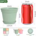 GARDIFE 20 Pack 4 inch Plant pots, planters for Indoor Plants, Flower pots, Color