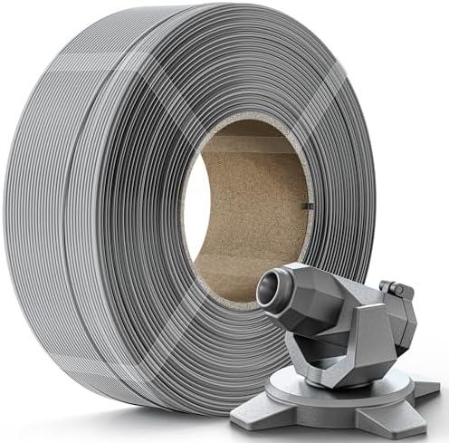 Creality PETG Filament Refill 1.75mm 3D Printer Filament, 1kg (2.2lb) Filament for Bambu Lab Reusable Spool, Dimensional Accuracy ±0.03mm, Grey