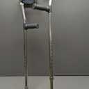 Medline Aluminum Forearm Crutches, Adult, Cuff Size 4", Pack of 2