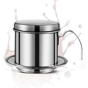 Authentic Vietnamese Coffee Dripper | Heavy-Duty 8oz Phin Filter Vietnamese Coffee Maker | Premium Stainless Steel Phin Coffee Filter for Rich Slow-Drip Brew