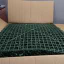 16PCS 20"x20" Artificial Boxwood Panels Topiary Hedge Plant UV Protected Faux Grass Wall Greenery Mats for Outdoor Garden Fence Backyard and Indoor Home Wedding Decoration, Dark Green
