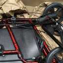 Drive Medical 10289RD Deluxe Foldable Rollator Walker, Black/Red