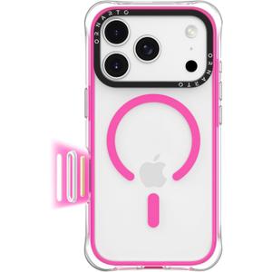 ORNARTO Air Case for iPhone 17 Pro Max Clear | Military-Grade Drop Protection | Camera Control Button | Compatible with MagSafe | Built-in Air Phone Cover - Hot Pink