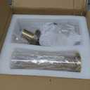 15" Knurled Brass Wall Sconce with Clear Glass Tube, Bronze Bathroom Vanity Light Fixtures, Modern Lamp Lighting for Bedroom, Living Room, Hallway, Staircase, Mirror, Kitchen