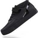 Mens MTB Mountain Bike SPD Cycling Shoes,Suitable Mountain Biking DH Enduro, Compatible All 2 Bolts Pedals,Black (7)